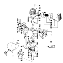 Page B Diagram and Parts List for 6000  Weed Eater Trimmer